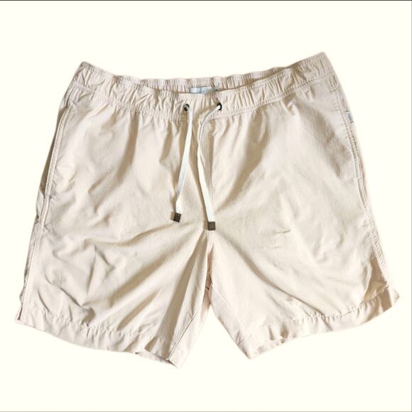 Onia The Charles Preppy Textured Lined Swim Suit Summer Beach